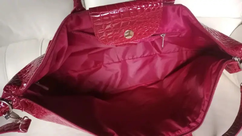 Bolso de viaje rojo estilo cocodrilo - 5
