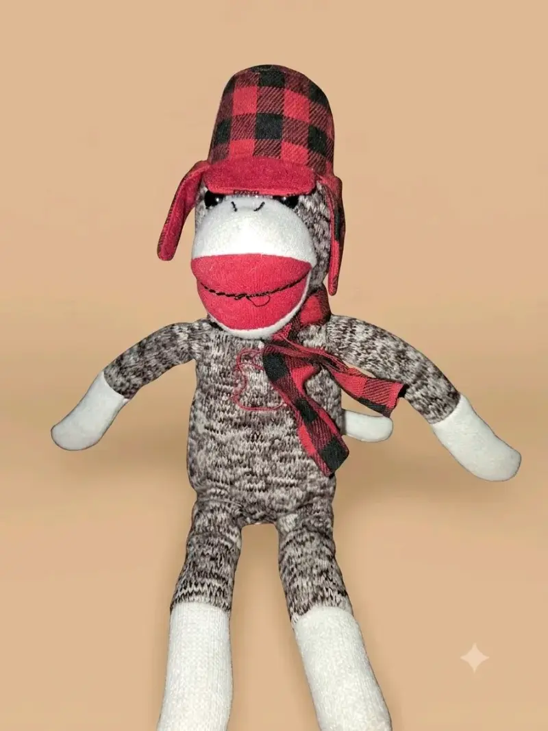 Set de 4 monos de peluche de colores - 3