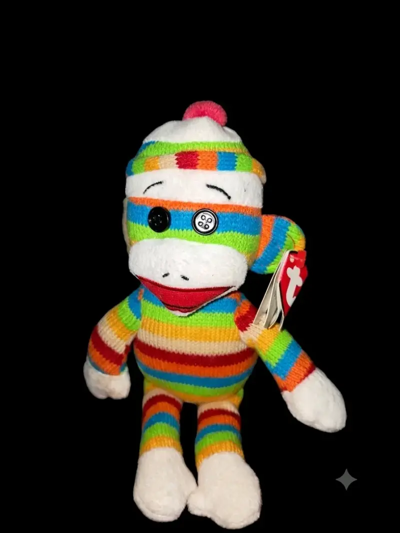 Set de 4 monos de peluche de colores - 5