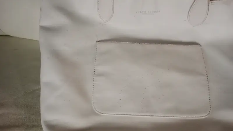 Bolso tote blanco Ralph Lauren con bolsillo frontal - 2