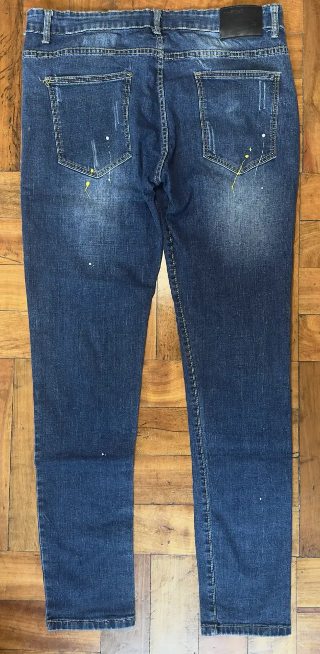 Jeans Tipo Zara (Hustla) Distressed Blue Talla 46 - 2