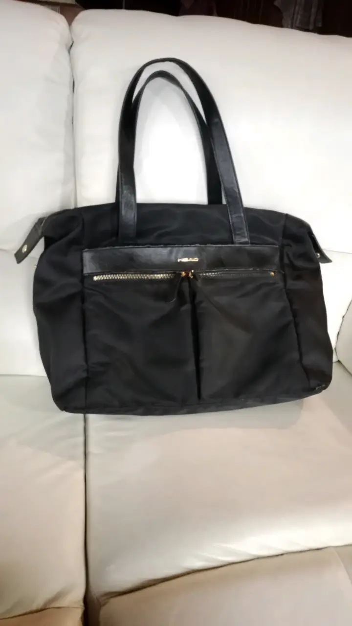 Bolso negro grande con cierre Head - 1