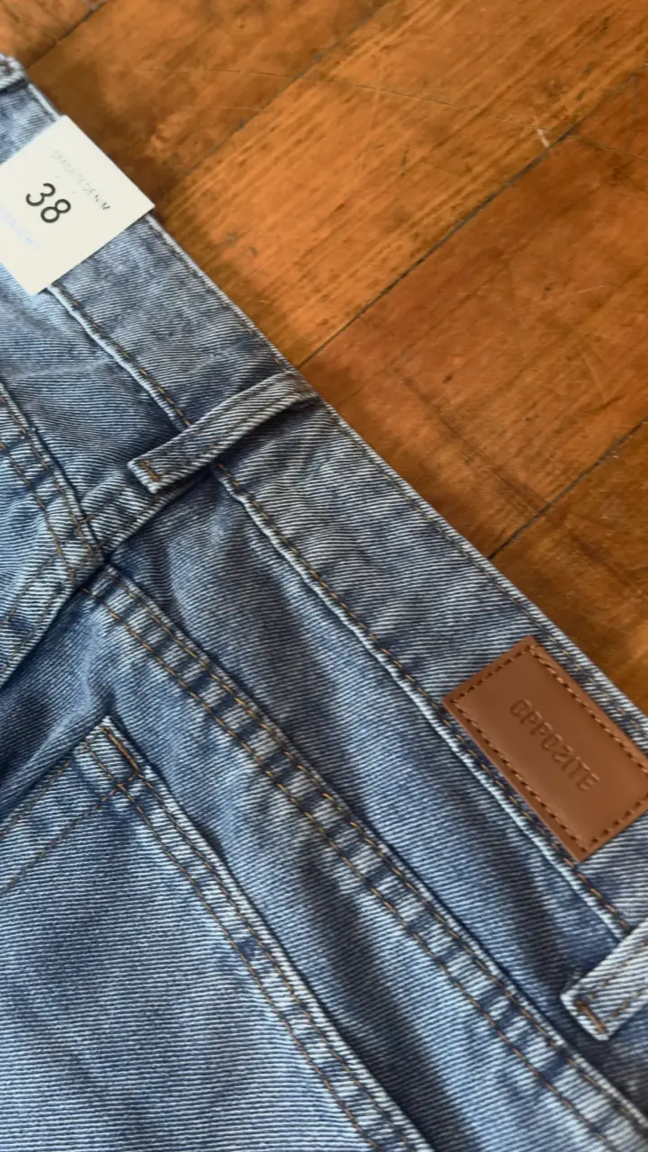 Jeans de mezclilla azul claro Opposite talla 38 - 3