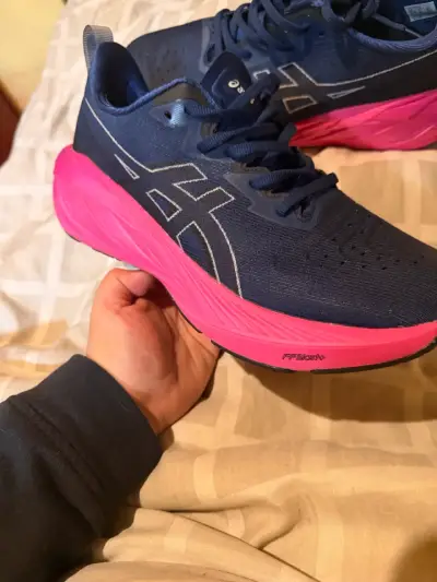 Zapatillas deportivas Asics azul y rosa - miniatura 6