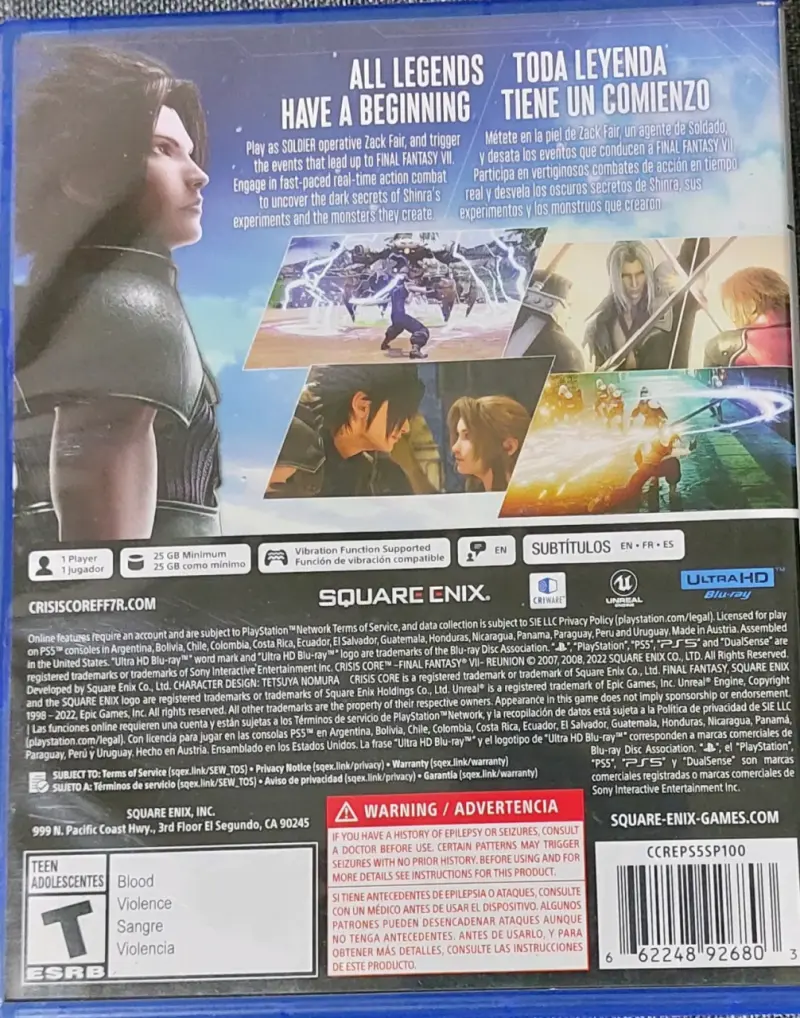 Juego PS5 Crisis Core Final Fantasy VII Reunion - 2