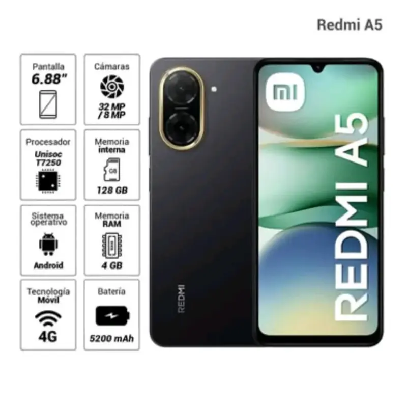 Smartphone Xiaomi Redmi A5 128GB Negro - 1
