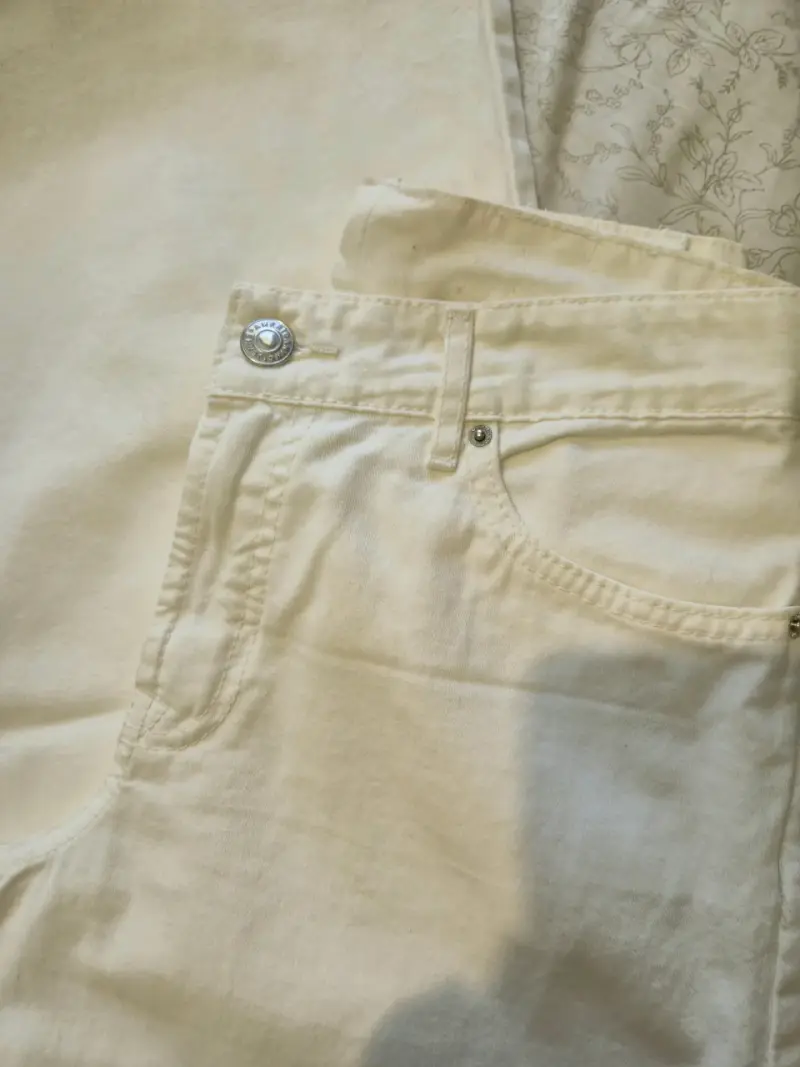 Pantalones Wide Leg color crema - 3