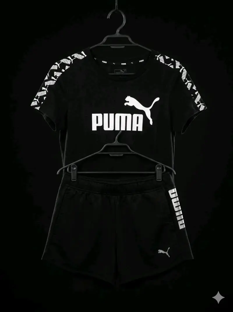 Conjunto deportivo negro Puma para mujer
