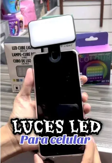 Luz LED portátil para selfies con clip - 1