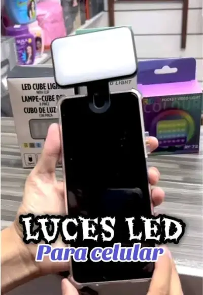 Luz LED portátil para selfies con clip - miniatura 1