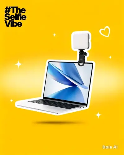 Luz LED portátil para selfies con clip - miniatura 4