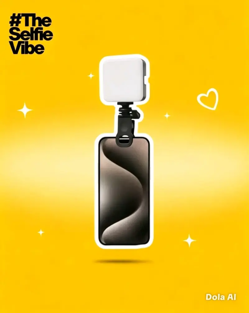 Luz LED portátil para selfies con clip - 5