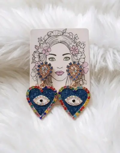 Set de aros colgantes con diseños únicos - miniatura 2