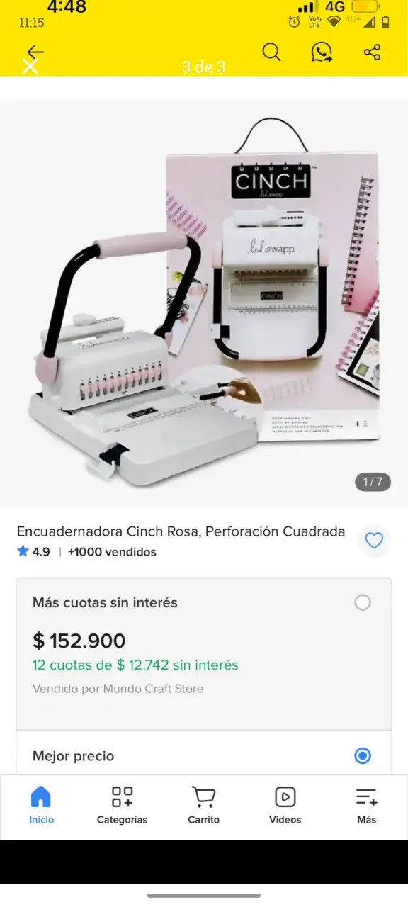 Encuadernadora Cinch Rosa Heidi Swapp - 3