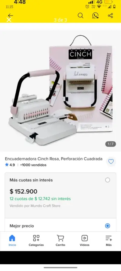 Encuadernadora Cinch Rosa Heidi Swapp - miniatura 3
