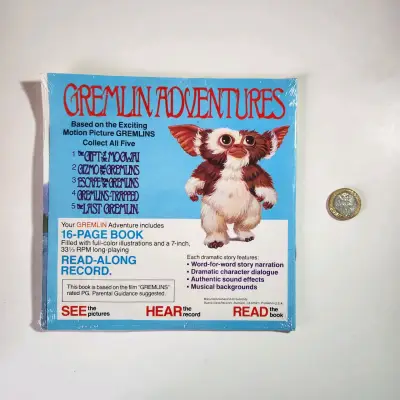 GREMLINS AUDIO LIBRO FORMATO  VINILOS 1984 - miniatura 2
