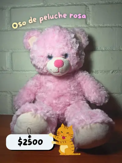 Oso de peluche rosa - miniatura 1