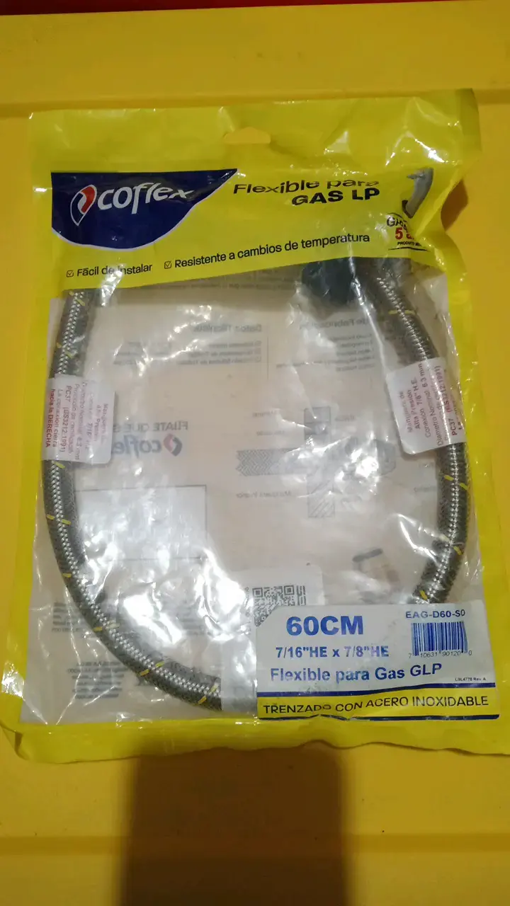 Manguera flexible para gas LP Coflex 60cm