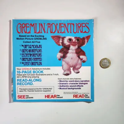 GREMLINS AUDIO LIBRO FORMATO  VINILOS 1984 - miniatura 2