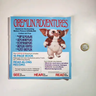 GREMLINS AUDIO LIBRO FORMATO  VINILOS 1984 - miniatura 2