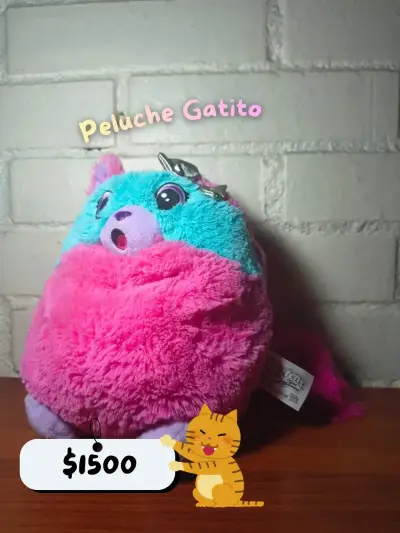 Peluche Gatito Multicolor Suave - miniatura 1