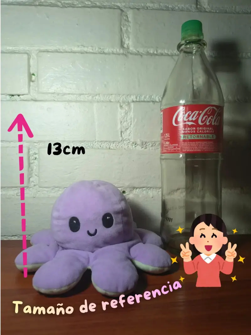 Peluche pulpo reversible morado - 2