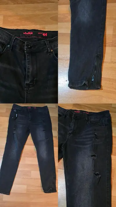 Jeans negros desgastados con cierre JJO - miniatura 1