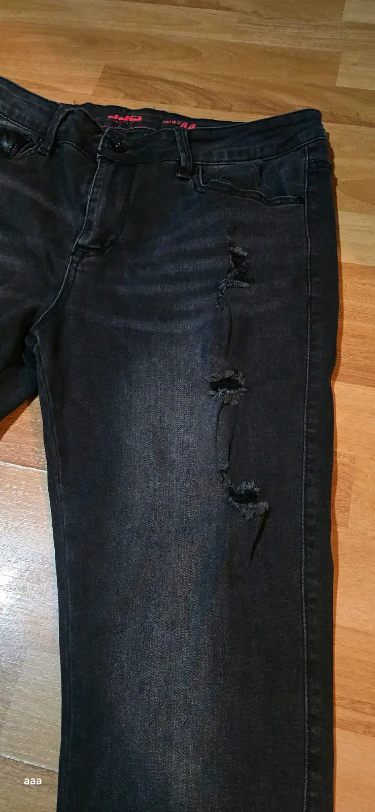 Jeans negros desgastados con cierre JJO - 2