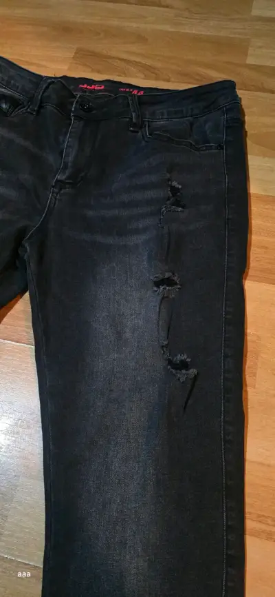Jeans negros desgastados con cierre JJO - miniatura 2