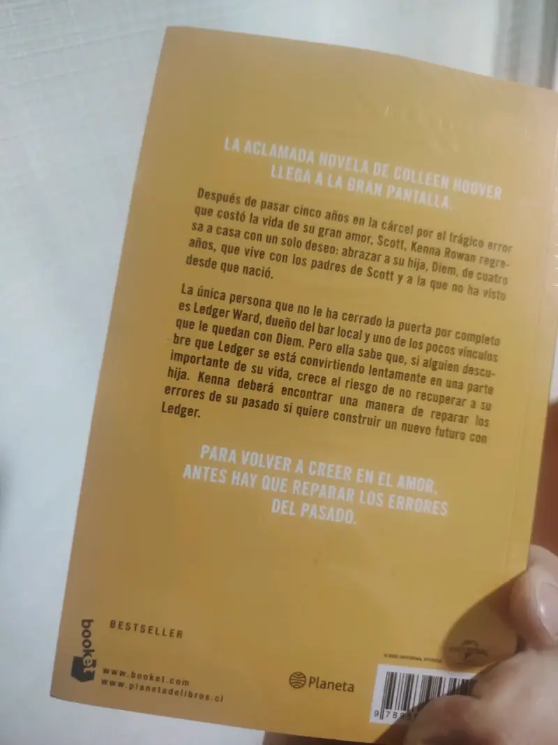 Libro "No Te Olvidaré"de Colleen Hoover - 2
