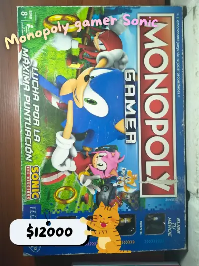 Juego de mesa Monopoly Gamer Sonic completo - miniatura 1