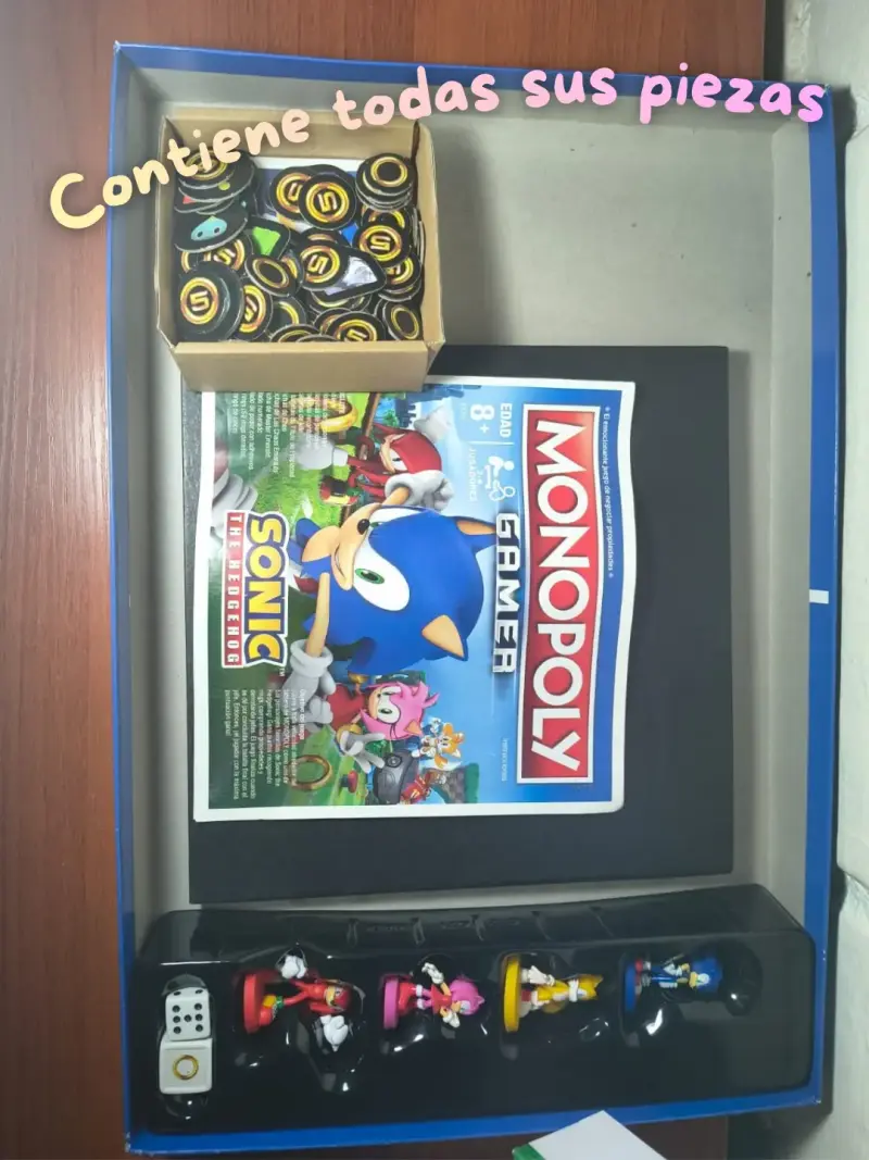 Juego de mesa Monopoly Gamer Sonic completo - 2