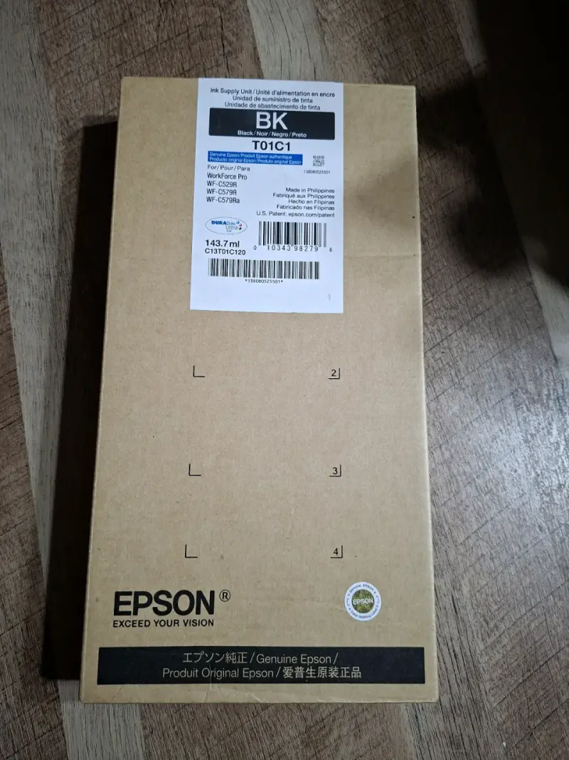 Cartucho de tinta negra Epson T01C1 para WorkForce Pro