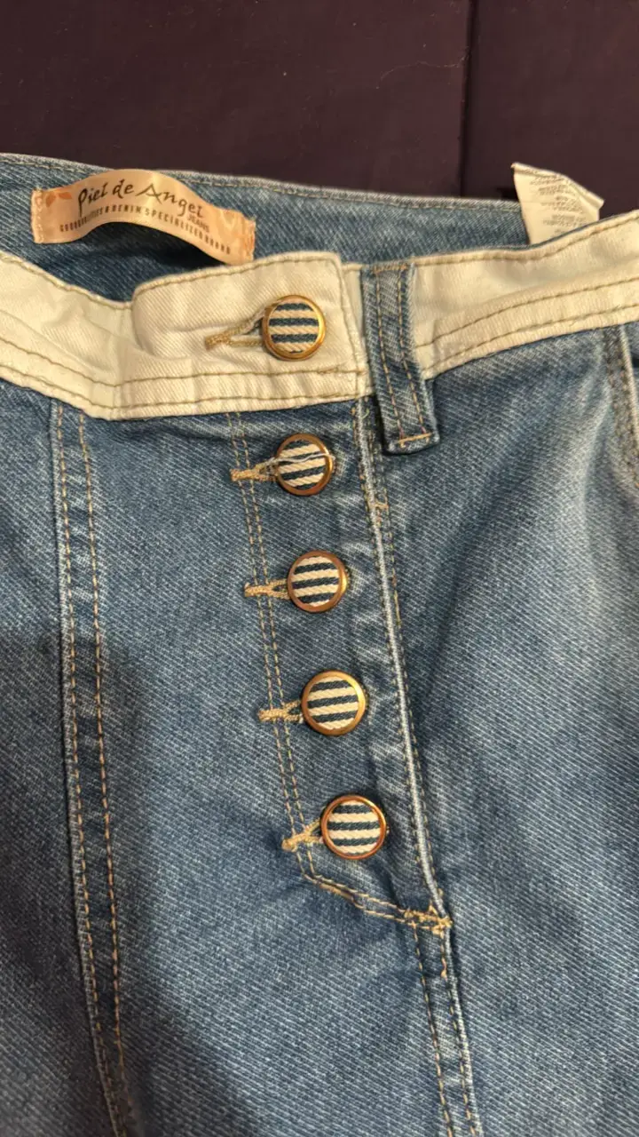 Jeans cargo de mezclilla con bolsillos - 6