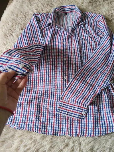 Camisa de hombre a cuadros multicolor talla M - miniatura 2