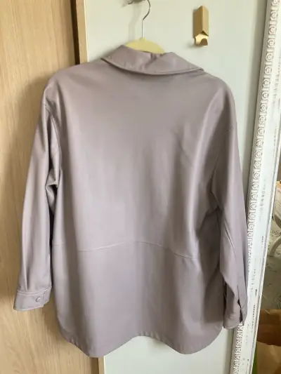 Chaqueta de cuero sintético beige Zara - miniatura 2
