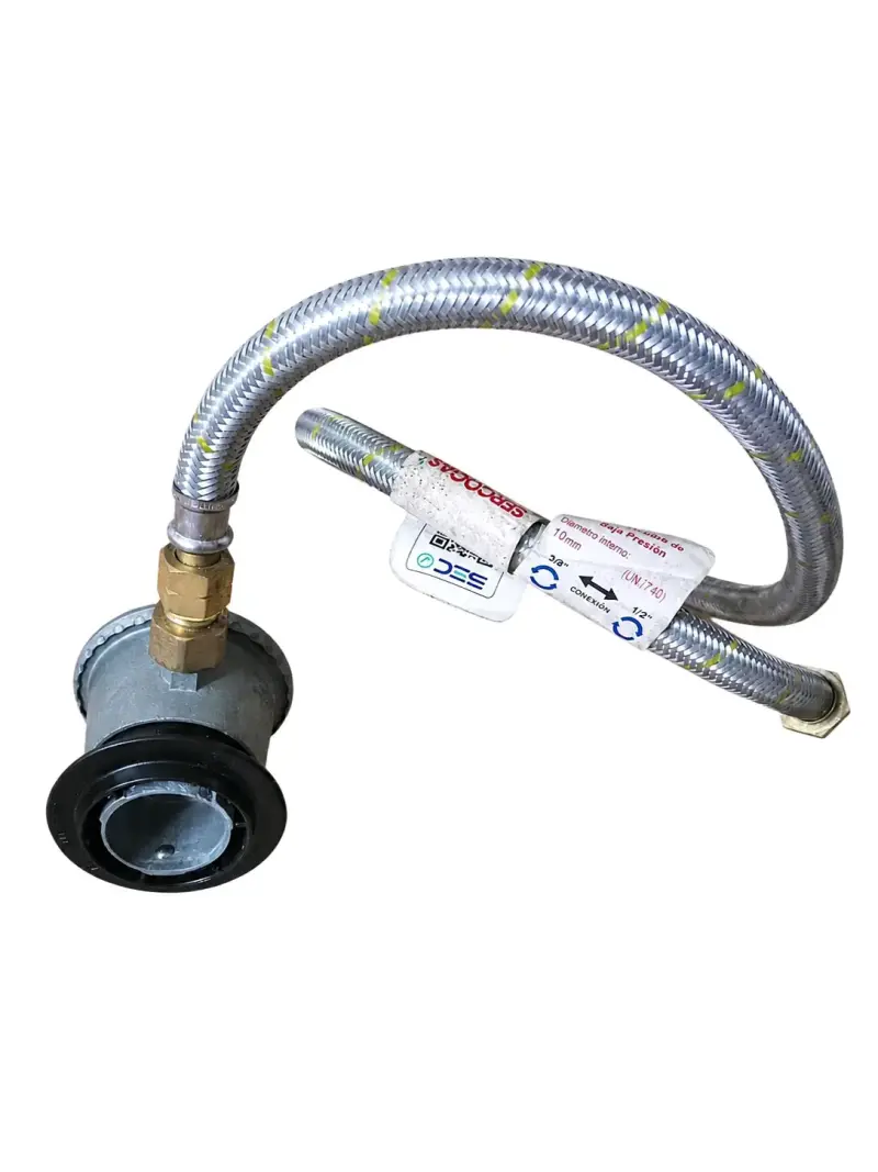 Válvula y flexible para cilindro de gas licuado - 1