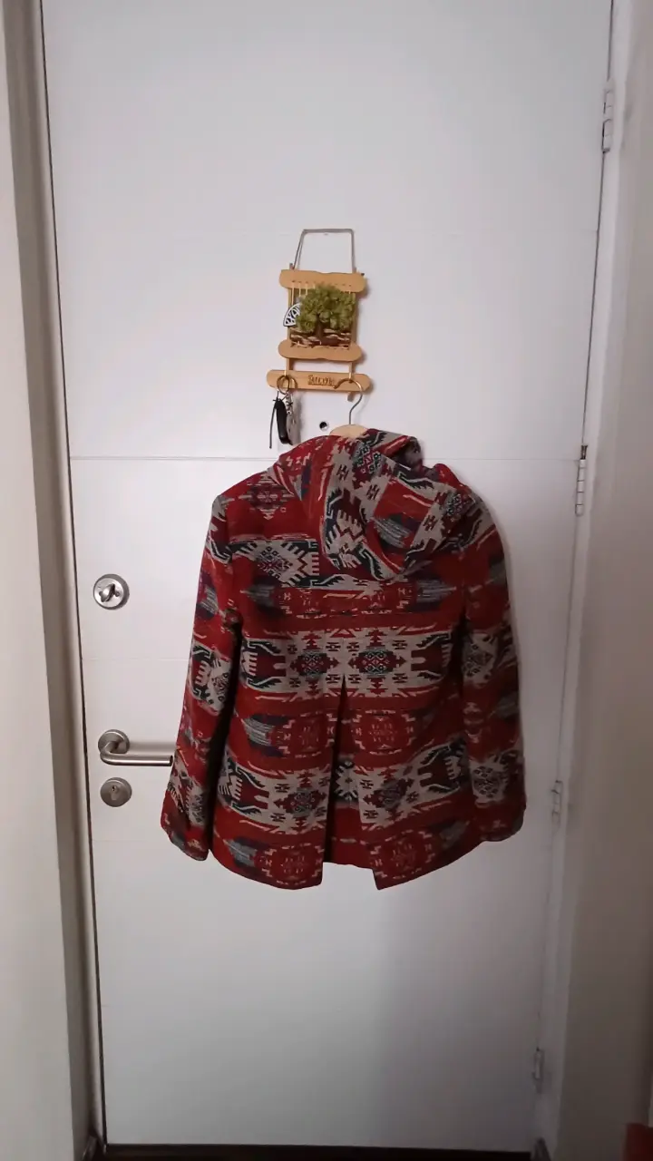 Abrigo étnico con capucha para mujer - 2