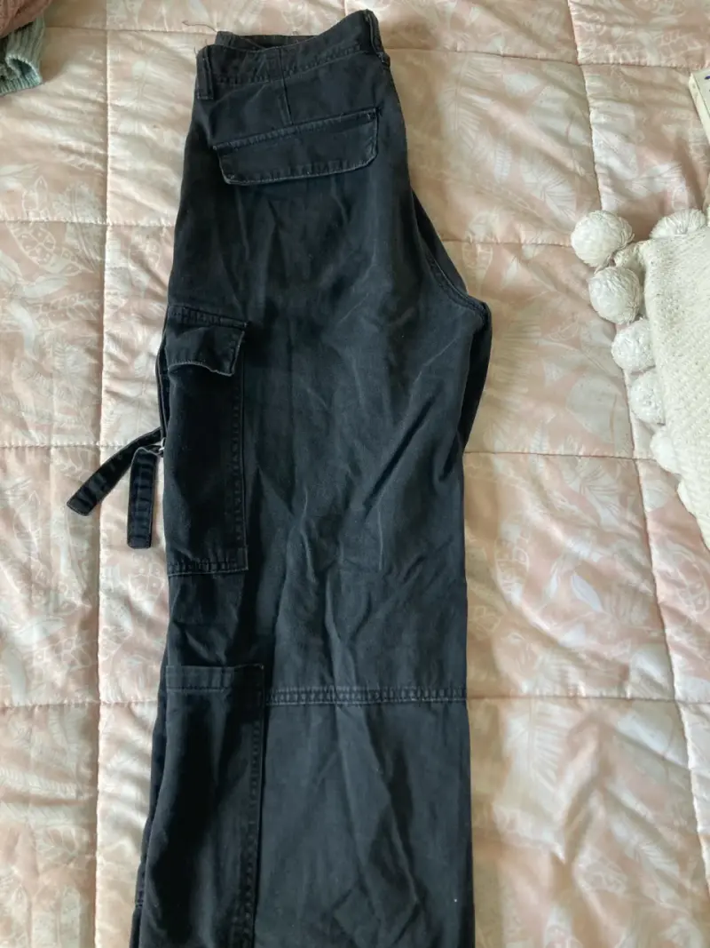 Pantalones cargo negros de mujer talla 38 - 2