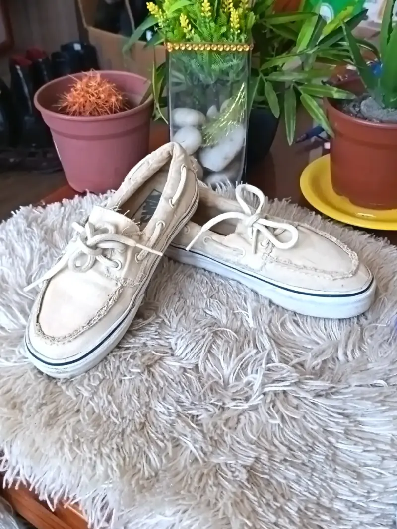 Zapatillas náuticas beige Vans para hombre - 4