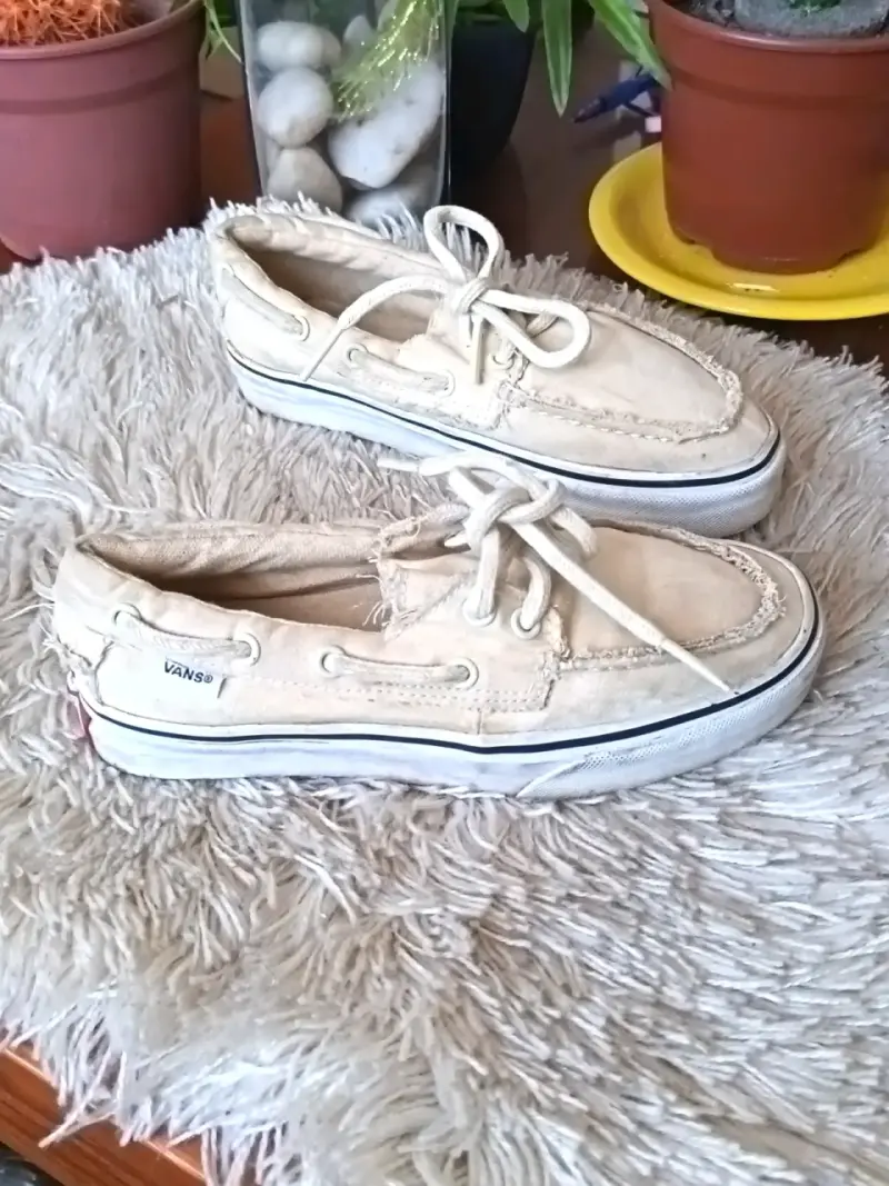 Zapatillas náuticas beige Vans para hombre - 5