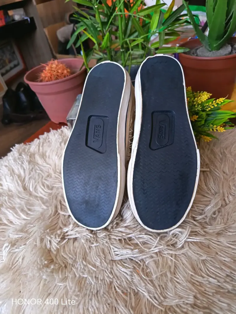 Zapatillas náuticas beige Vans para hombre - 6