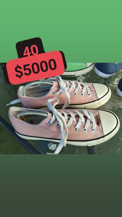 Zapatillas urbanas rosadas talla 40 - miniatura 1
