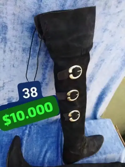 Botas Bucaneras Negras Talla 38 - miniatura 1