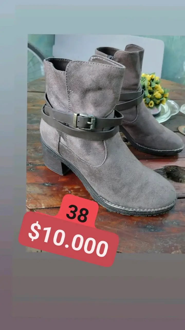 Botas de cuero negras talla 39 - 2