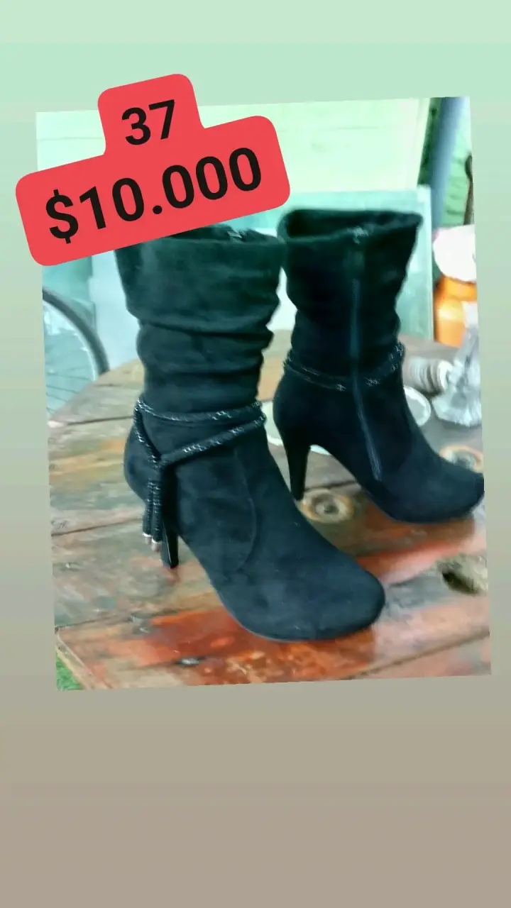 Botas de cuero negras talla 39 - 3