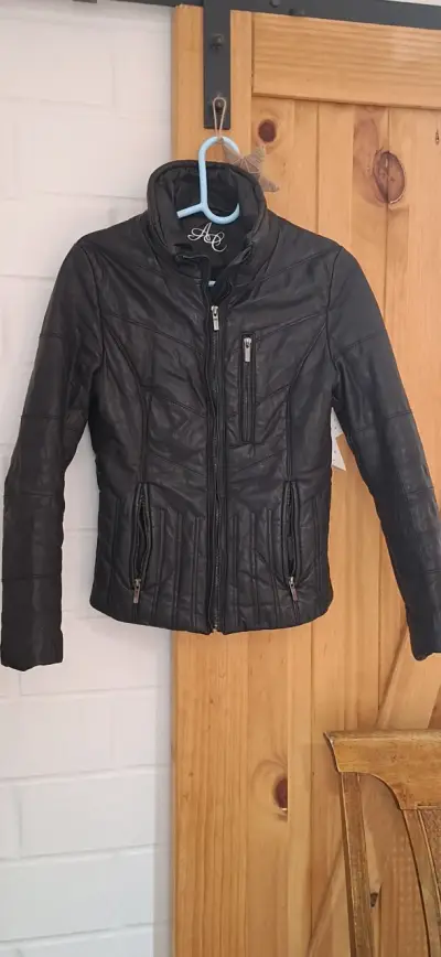 Chaqueta de cuero negra Arma Collection - miniatura 1