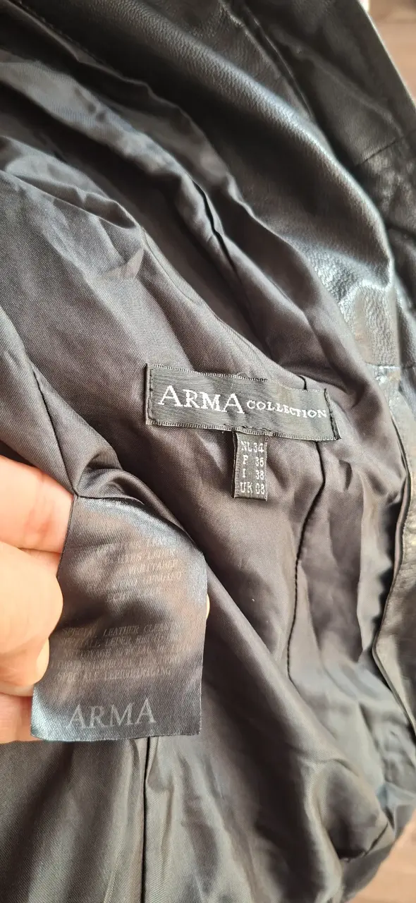 Chaqueta de cuero negra Arma Collection - 3