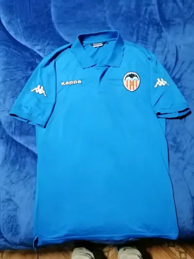 Polera deportiva azul Kappa Valencia original - miniatura 1
