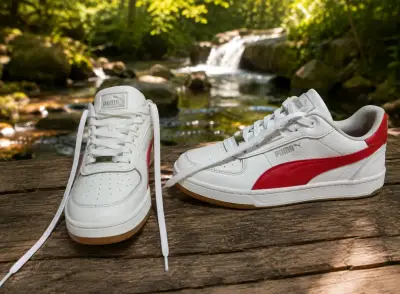 Zapatillas deportivas blancas y rojas Puma - miniatura 1